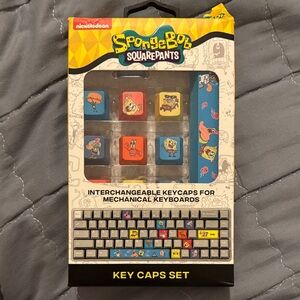 SpongeBob SquarePants Blue, Red, Yellow & Orange Character Keycap Set
